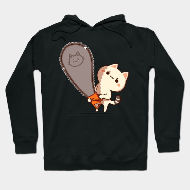 Chainsaw Cat Hoodie by vooolatility